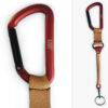 Premium quality luxury leather professional climbing carabiner keychain
