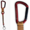 Premium quality luxury leather professional climbing carabiner keychain