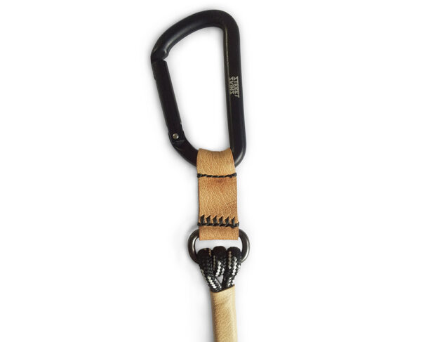 Premium quality luxury leather professional climbing carabiner keychain
