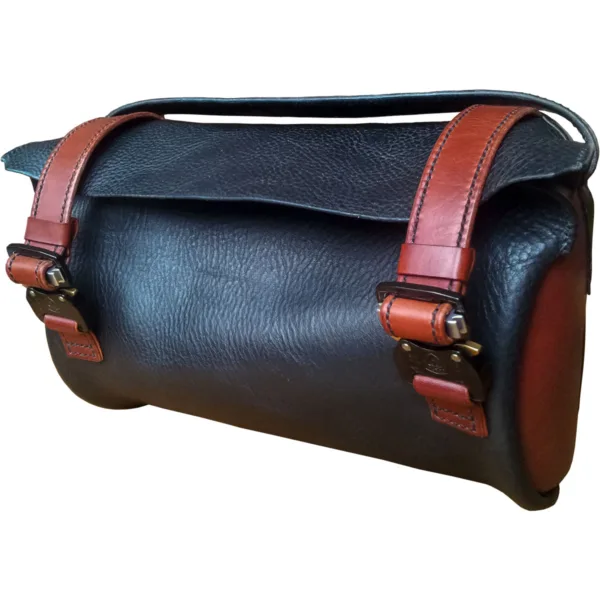 Leather handlebar bag for city/urban cycling