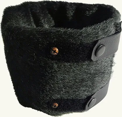 Urban cycling scarf with leather straps for city commuting – Street Skins handmade design.