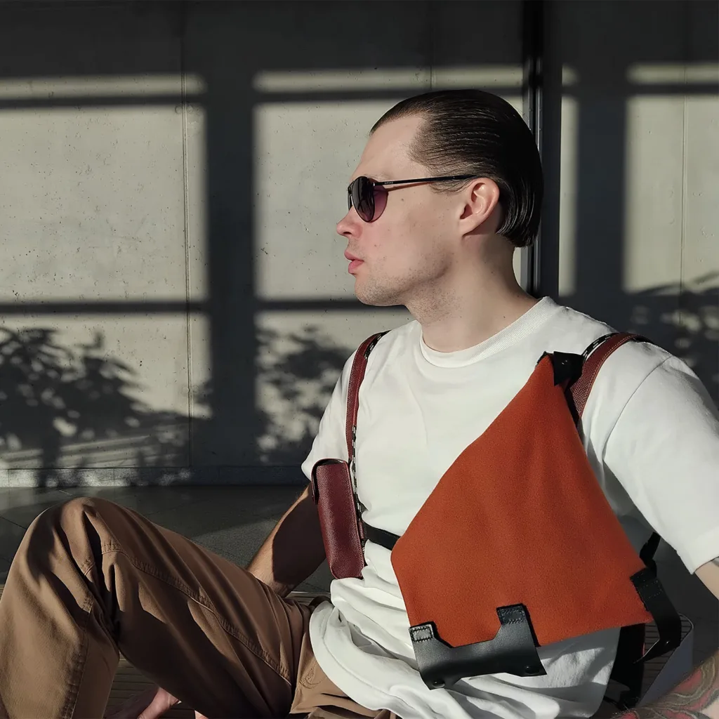 Cycling vest with detachable wool panels for wind protection