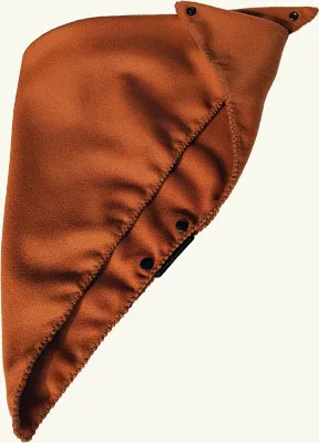 Street Skins wool bandana scarf for cycling with pocket and leather press-stud closure.