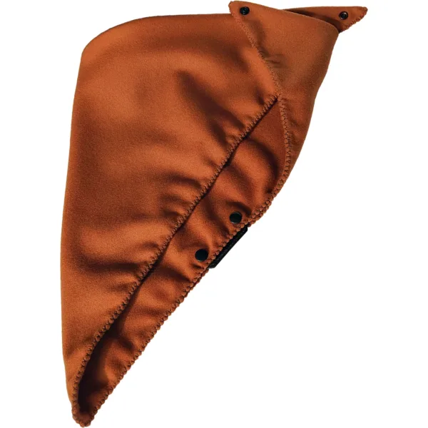 Street Skins wool bandana scarf for cycling with pocket and leather press-stud closure.